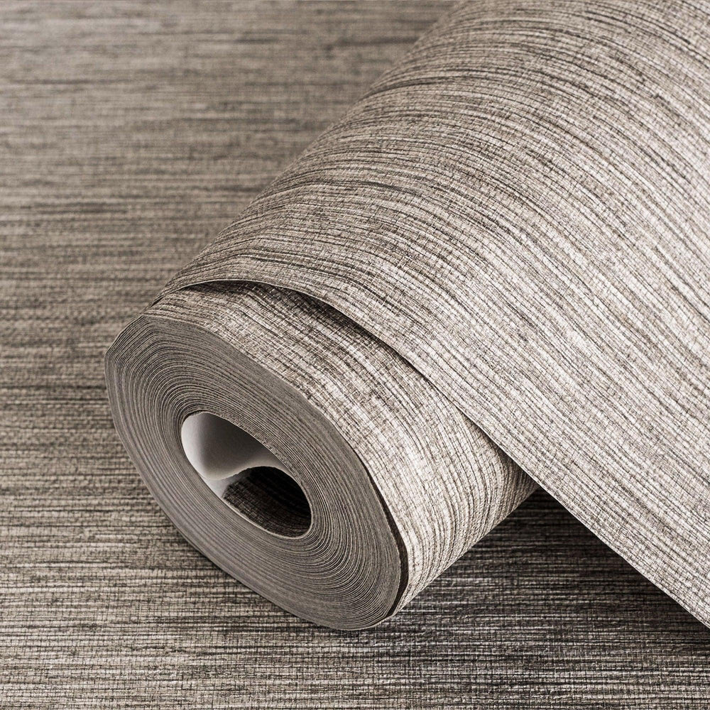 Luxury Brown Abstract Striped Textured Wallpaper, Modern Non-Woven Wall Covering, 41.7"W x 614"H, Washable Removable for Livi