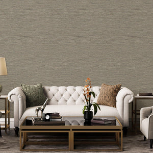 Luxury Brown Abstract Striped Textured Wallpaper, Modern Non-Woven Wall Covering, 41.7"W x 614"H, Washable Removable for Livi