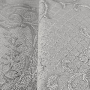 Luxury Gray Damask Embossed 3D Embossed Wallpaper, Traditional Non-Woven Wall Covering, 41.7"W x 398"H, Washable Removable fo