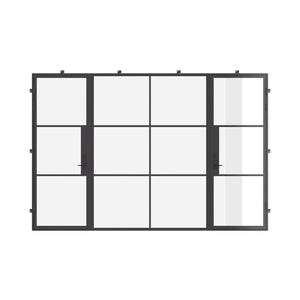 Dual Single with Middle Fixed Panel Flat