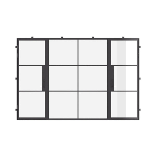 Dual Single with Middle Fixed Panel Flat