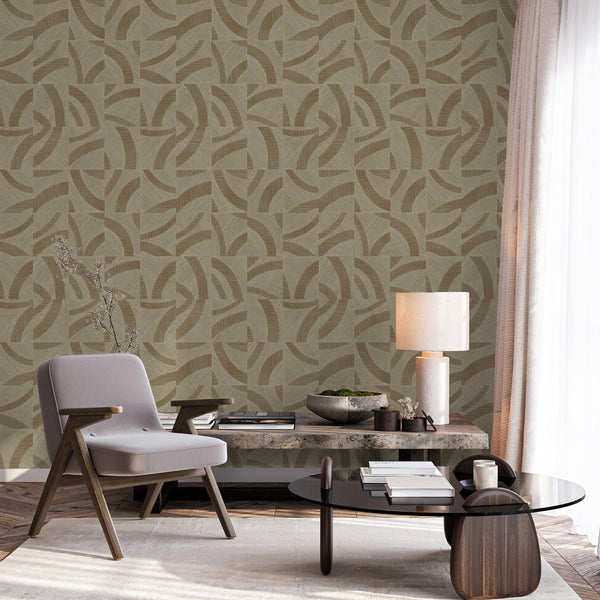 Luxury Blue Fabric Textured Wallpaper, Boho Non-Woven Wall Covering, 41.7"W x 614"H, Washable Removable for Living Room Bedro
