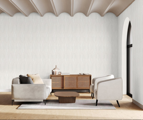 Luxury Blue Fabric Textured 3D Embossed Wallpaper, Boho Non-Woven Wall Covering, 41.7"W x 614"H, Washable Removable for Livin