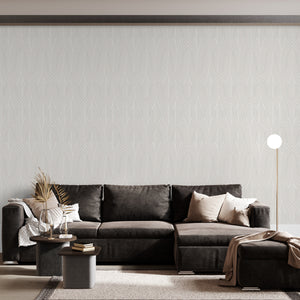 Luxury Blue Fabric Textured 3D Embossed Wallpaper, Boho Non-Woven Wall Covering, 41.7"W x 614"H, Washable Removable for Livin