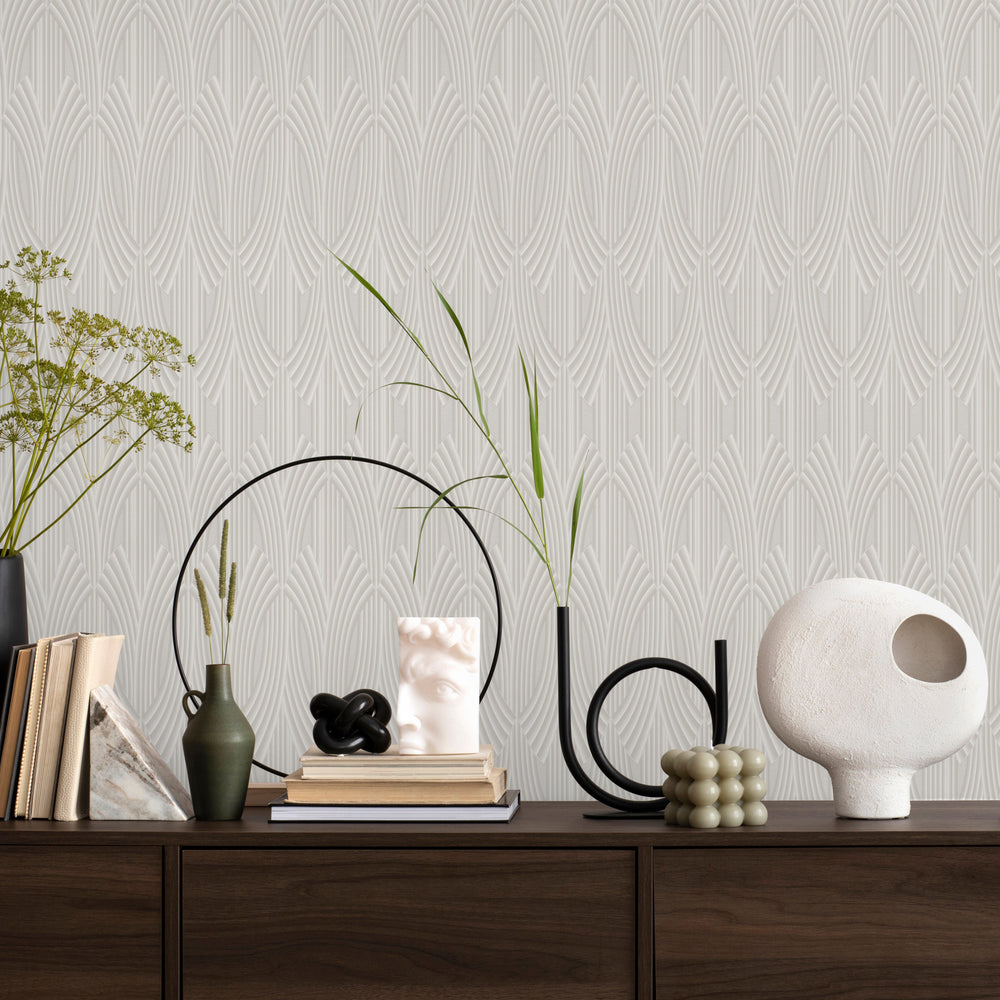 Luxury Blue Fabric Textured 3D Embossed Wallpaper, Boho Non-Woven Wall Covering, 41.7"W x 614"H, Washable Removable for Livin