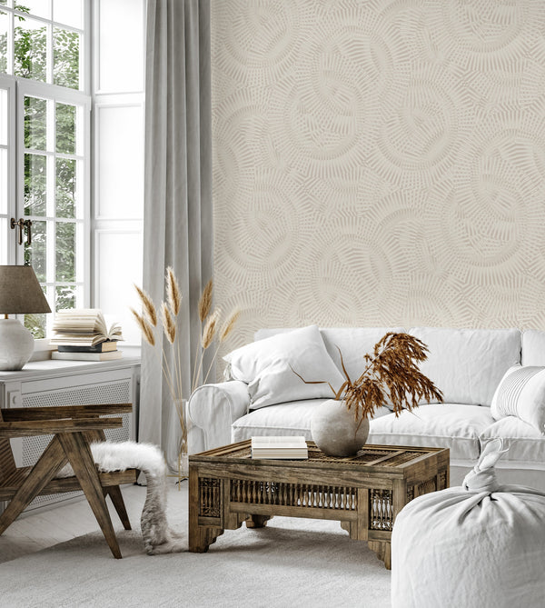Luxury Blue Fabric Textured Wallpaper, Boho Non-Woven Wall Covering, 41.7"W x 614"H, Washable Removable for Living Room Bedro
