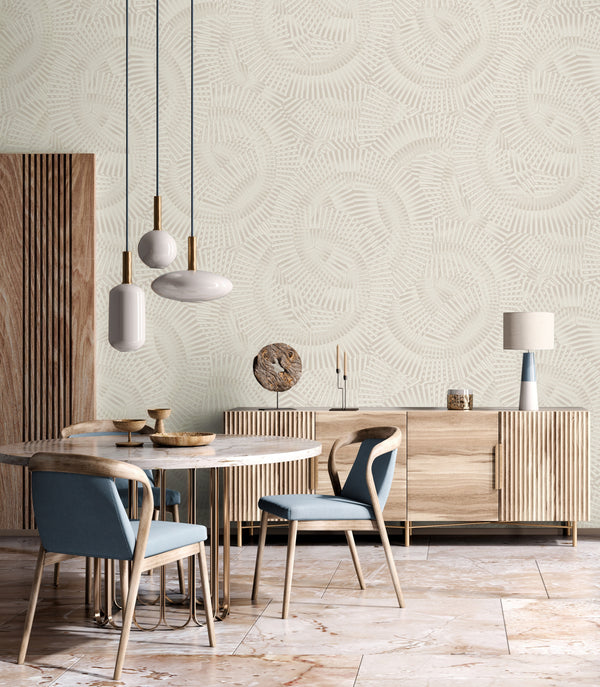 Luxury Blue Fabric Textured Wallpaper, Boho Non-Woven Wall Covering, 41.7"W x 614"H, Washable Removable for Living Room Bedro