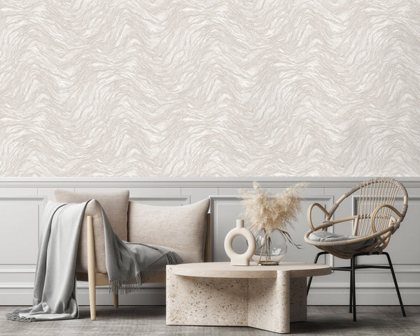 Luxury Blue Fabric Wallpaper, Boho Non-Woven Wall Covering, 41.7"W x 614"H, Washable Removable for Living Room Bedroom Accent