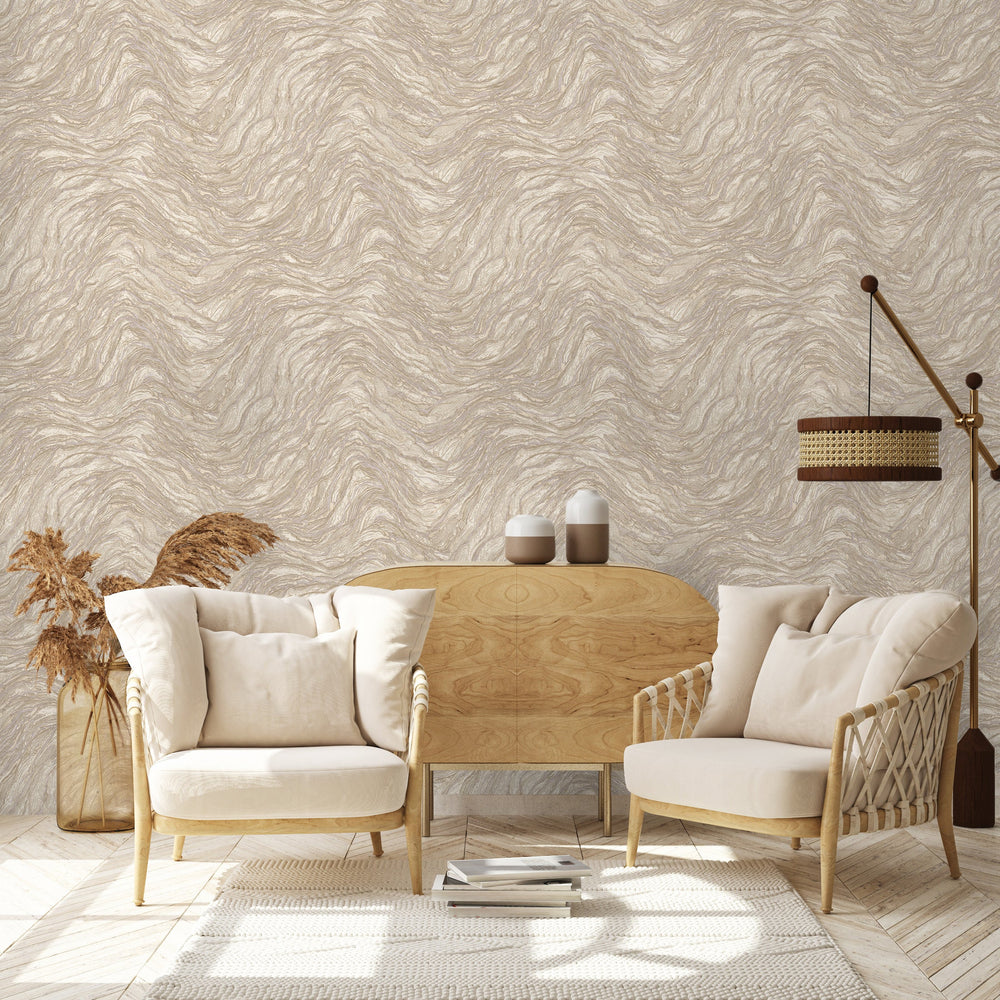 Luxury Blue Fabric Wallpaper, Boho Non-Woven Wall Covering, 41.7"W x 614"H, Washable Removable for Living Room Bedroom Accent