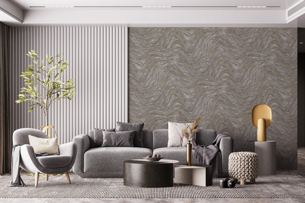 Luxury Blue Fabric Wallpaper, Boho Non-Woven Wall Covering, 41.7"W x 614"H, Washable Removable for Living Room Bedroom Accent
