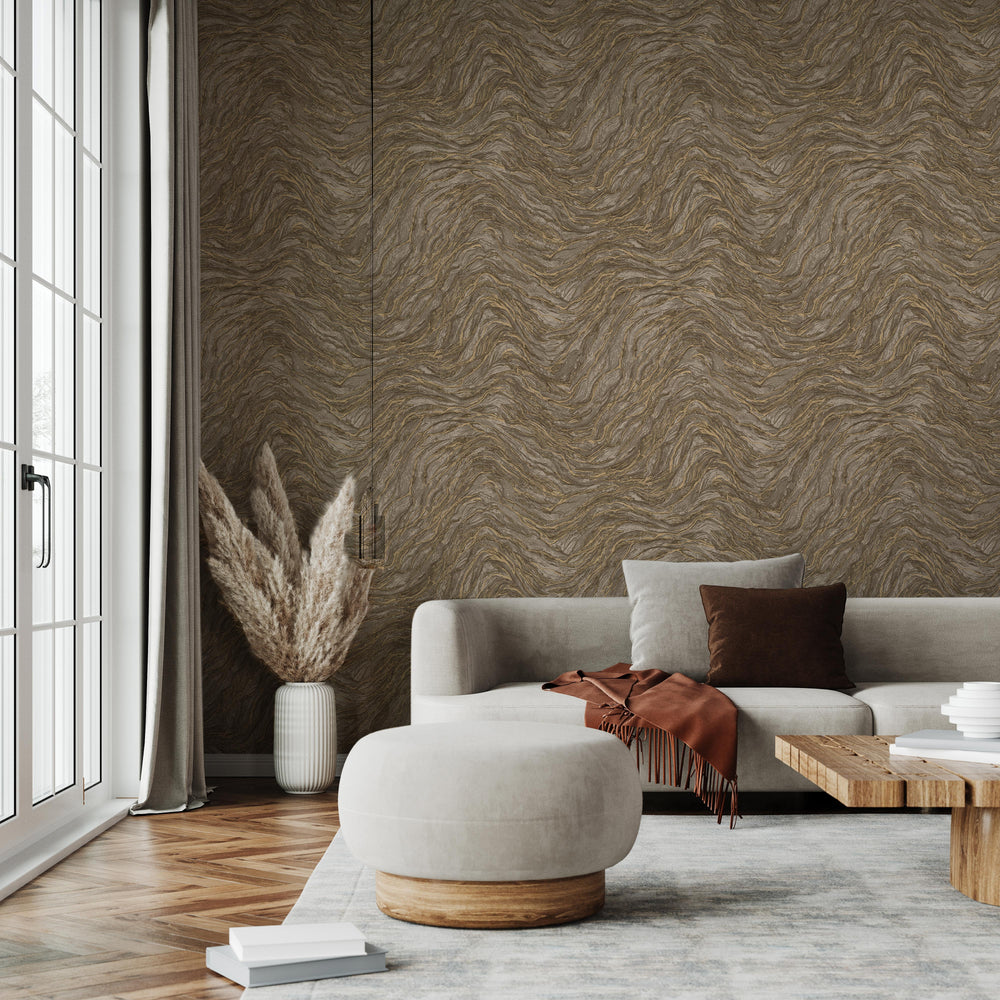 Luxury Blue Fabric Wallpaper, Boho Non-Woven Wall Covering, 41.7"W x 614"H, Washable Removable for Living Room Bedroom Accent
