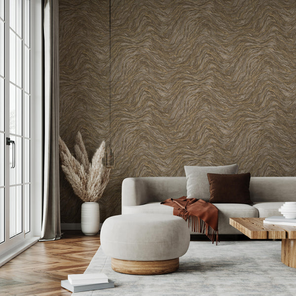 Luxury Blue Fabric Wallpaper, Boho Non-Woven Wall Covering, 41.7"W x 614"H, Washable Removable for Living Room Bedroom Accent