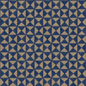 Luxury Blue Fabric Wallpaper, Boho Non-Woven Wall Covering, 41.7"W x 614"H, Washable Removable for Living Room Bedroom Accent