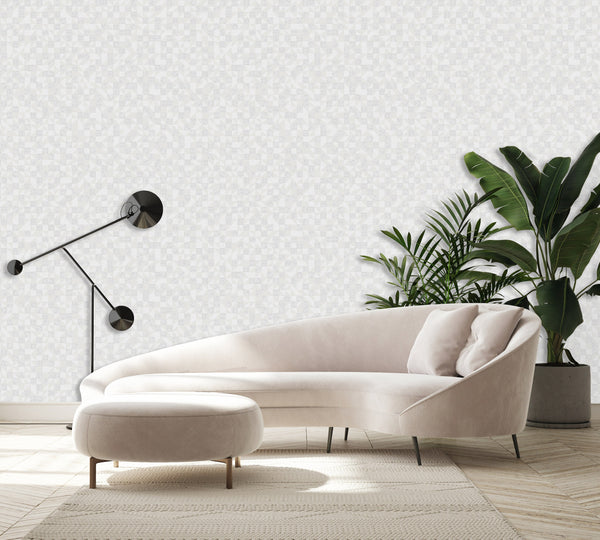 Luxury Blue Fabric Wallpaper, Boho Non-Woven Wall Covering, 41.7"W x 614"H, Washable Removable for Living Room Bedroom Accent