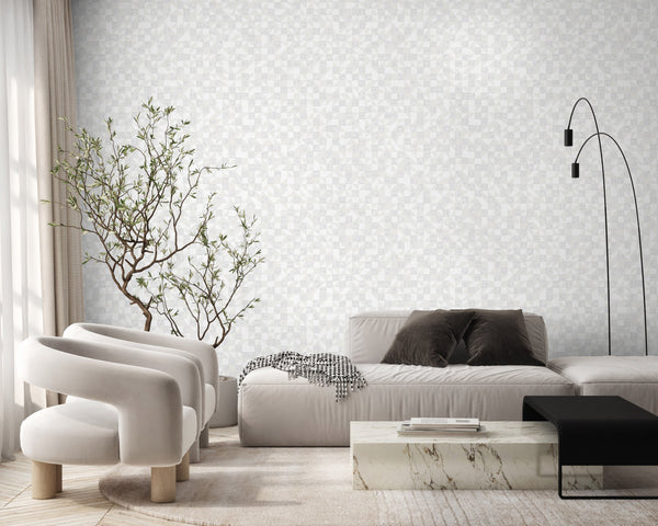 Luxury Blue Fabric Wallpaper, Boho Non-Woven Wall Covering, 41.7"W x 614"H, Washable Removable for Living Room Bedroom Accent