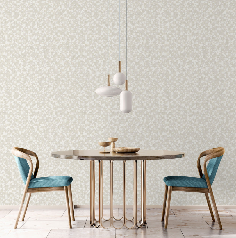 Luxury Blue Fabric Wallpaper, Boho Non-Woven Wall Covering, 41.7"W x 614"H, Washable Removable for Living Room Bedroom Accent