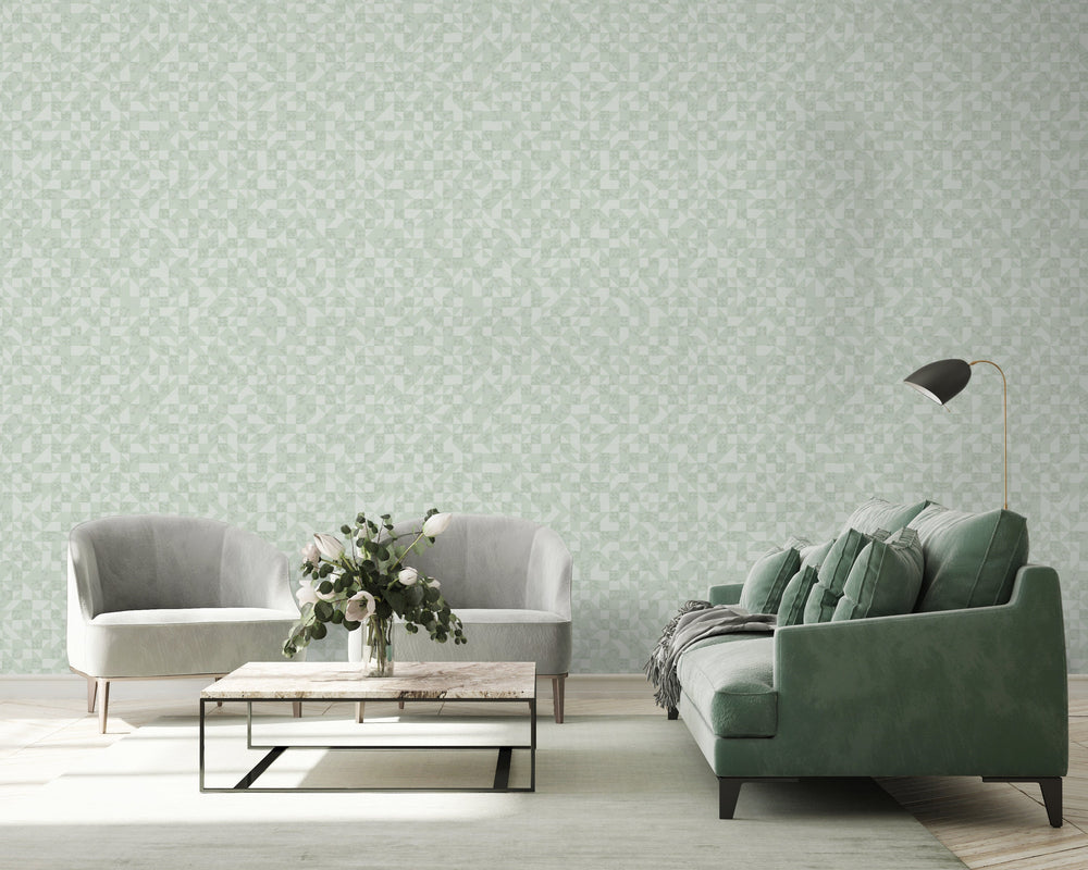 Luxury Blue Fabric Wallpaper, Boho Non-Woven Wall Covering, 41.7"W x 614"H, Washable Removable for Living Room Bedroom Accent