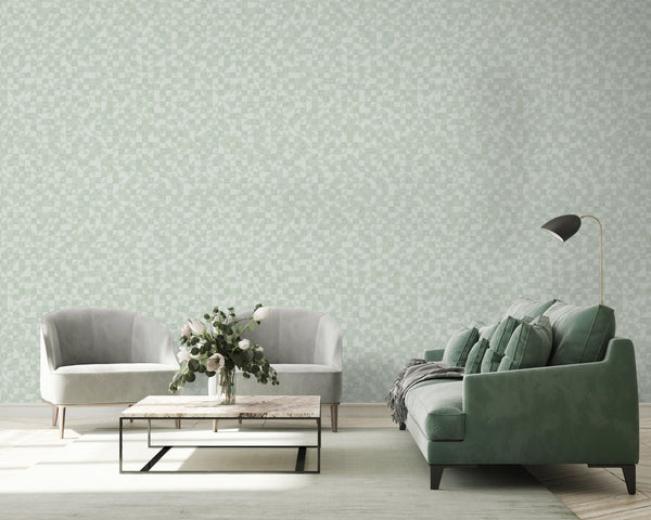Luxury Blue Fabric Wallpaper, Boho Non-Woven Wall Covering, 41.7"W x 614"H, Washable Removable for Living Room Bedroom Accent