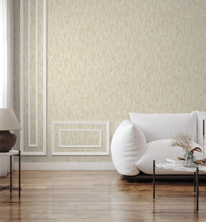 Luxury Blue Fabric Wallpaper, Boho Non-Woven Wall Covering, 41.7"W x 614"H, Washable Removable for Living Room Bedroom Accent