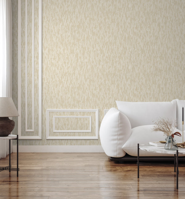 Luxury Blue Fabric Wallpaper, Boho Non-Woven Wall Covering, 41.7"W x 614"H, Washable Removable for Living Room Bedroom Accent