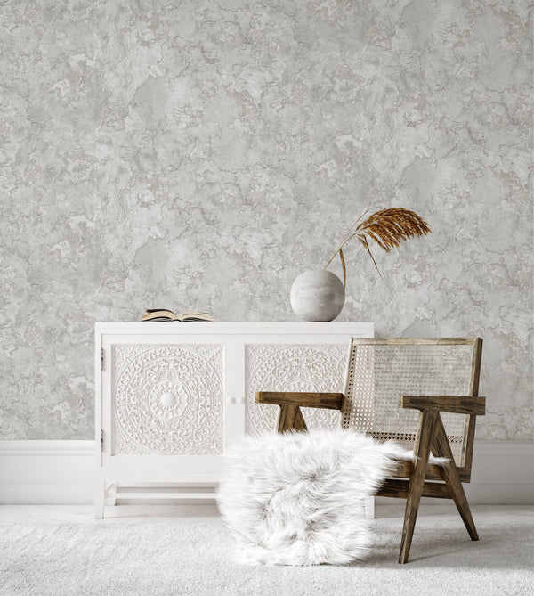Luxury Blue Fabric Textured Wallpaper, Boho Non-Woven Wall Covering, 41.7"W x 614"H, Washable Removable for Living Room Bedro