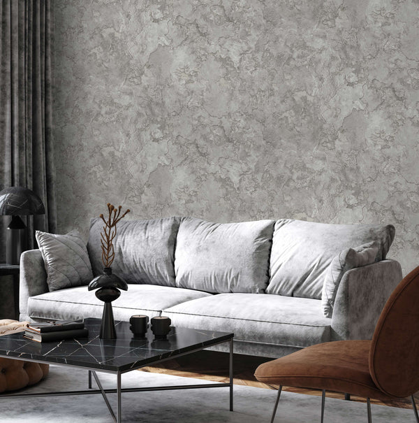 Luxury Blue Fabric Textured Wallpaper, Boho Non-Woven Wall Covering, 41.7"W x 614"H, Washable Removable for Living Room Bedro