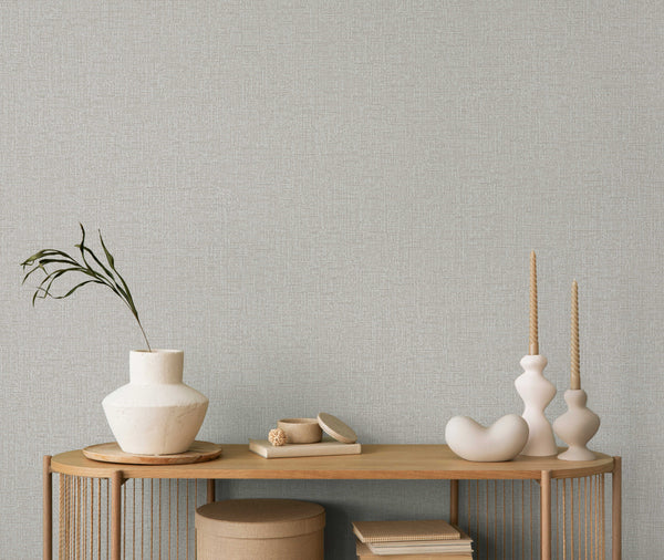 Luxury Blue Fabric Textured Wallpaper, Boho Non-Woven Wall Covering, 41.7"W x 614"H, Washable Removable for Living Room Bedro