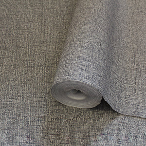 Luxury Blue Fabric Textured Wallpaper, Boho Non-Woven Wall Covering, 41.7"W x 614"H, Washable Removable for Living Room Bedro