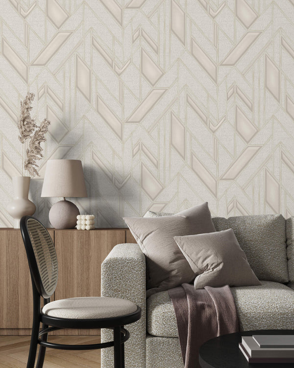 Luxury Blue Fabric Embossed 3D Embossed Wallpaper, Boho Non-Woven Wall Covering, 41.7"W x 614"H, Washable Removable for Livin