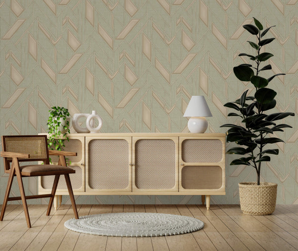 Luxury Blue Fabric Wallpaper, Boho Non-Woven Wall Covering, 41.7"W x 614"H, Washable Removable for Living Room Bedroom Accent