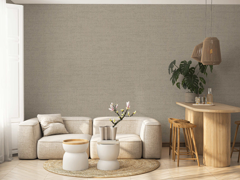 Luxury Blue Fabric Textured Wallpaper, Boho Non-Woven Wall Covering, 41.7"W x 614"H, Washable Removable for Living Room Bedro