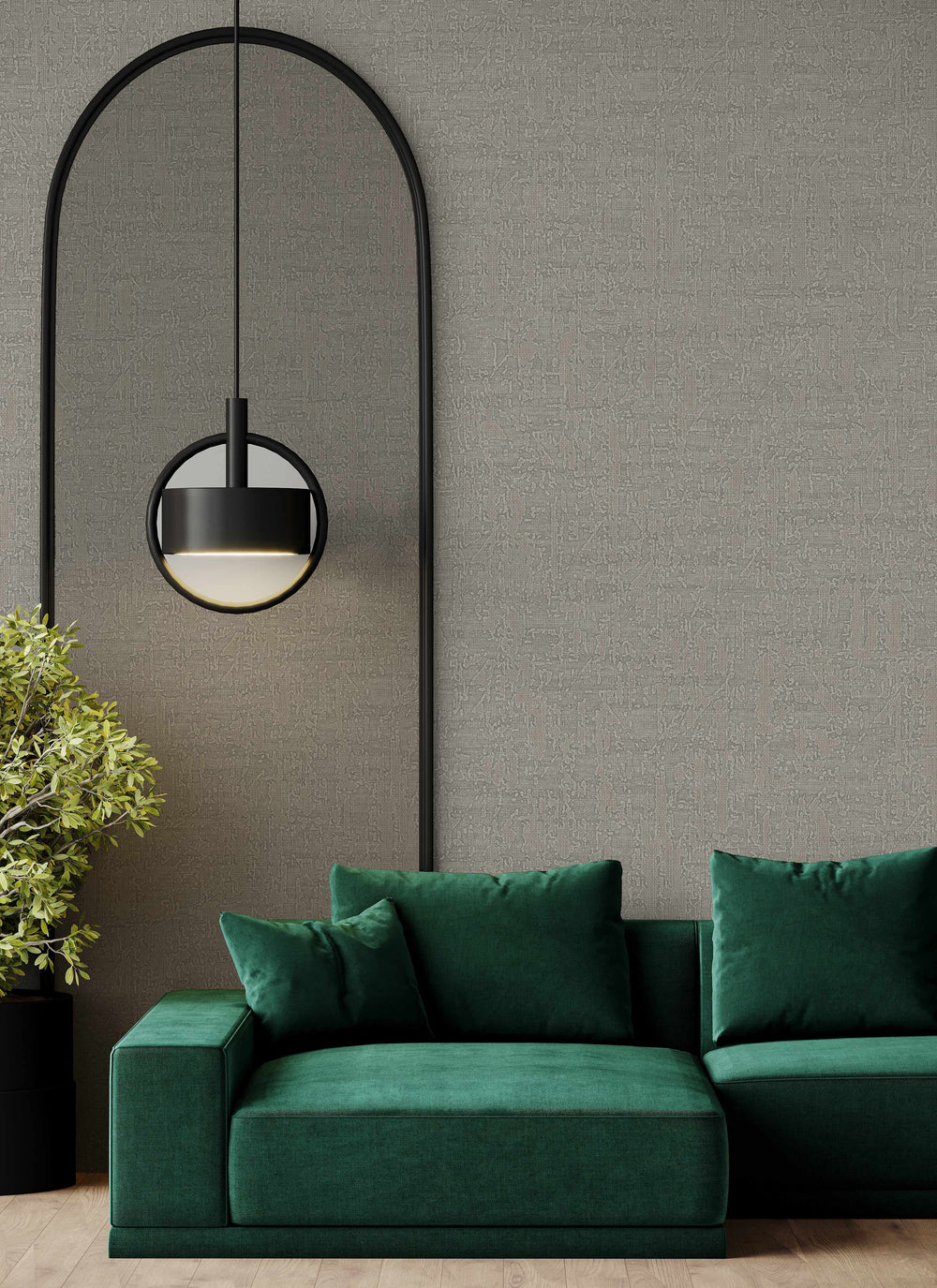 Luxury Blue Fabric Wallpaper, Boho Non-Woven Wall Covering, 41.7"W x 614"H, Washable Removable for Living Room Bedroom Accent