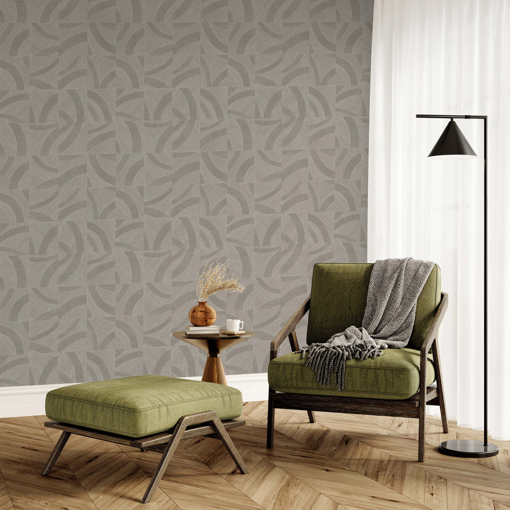 Luxury Blue Fabric Textured Wallpaper, Boho Non-Woven Wall Covering, 41.7"W x 614"H, Washable Removable for Living Room Bedro