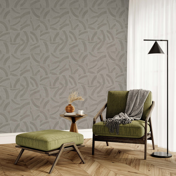 Luxury Blue Fabric Textured Wallpaper, Boho Non-Woven Wall Covering, 41.7"W x 614"H, Washable Removable for Living Room Bedro