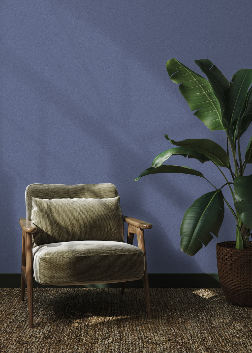 Luxury Blue Fabric Textured Wallpaper, Boho Non-Woven Wall Covering, 41.7"W x 614"H, Washable Removable for Living Room Bedro