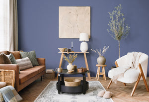Luxury Blue Fabric Textured Wallpaper, Boho Non-Woven Wall Covering, 41.7"W x 614"H, Washable Removable for Living Room Bedro