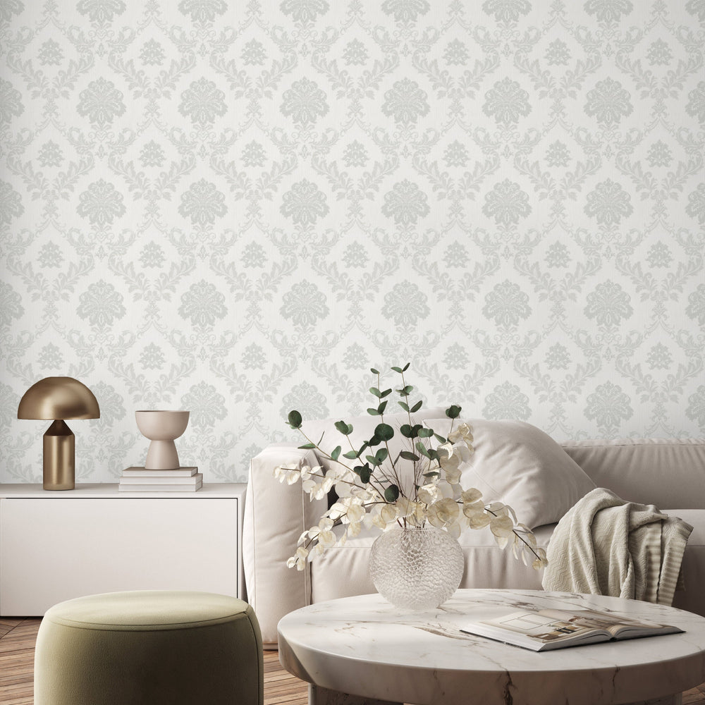 Luxury Blue Fabric Textured Wallpaper, Boho Non-Woven Wall Covering, 41.7"W x 614"H, Washable Removable for Living Room Bedro