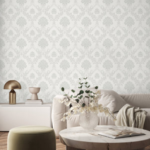 Luxury Blue Fabric Textured Wallpaper, Boho Non-Woven Wall Covering, 41.7"W x 614"H, Washable Removable for Living Room Bedro