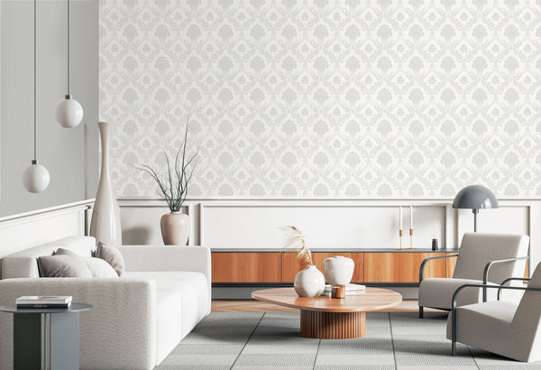 Luxury Blue Fabric Textured Wallpaper, Boho Non-Woven Wall Covering, 41.7"W x 614"H, Washable Removable for Living Room Bedro