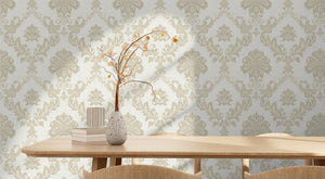 Luxury Blue Fabric Textured Wallpaper, Boho Non-Woven Wall Covering, 41.7"W x 614"H, Washable Removable for Living Room Bedro