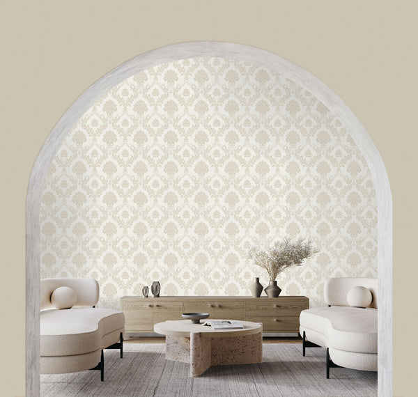 Luxury Blue Fabric Textured Wallpaper, Boho Non-Woven Wall Covering, 41.7"W x 614"H, Washable Removable for Living Room Bedro