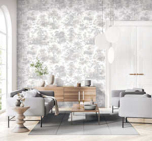Luxury Blue Fabric Textured Wallpaper, Boho Non-Woven Wall Covering, 41.7"W x 614"H, Washable Removable for Living Room Bedro
