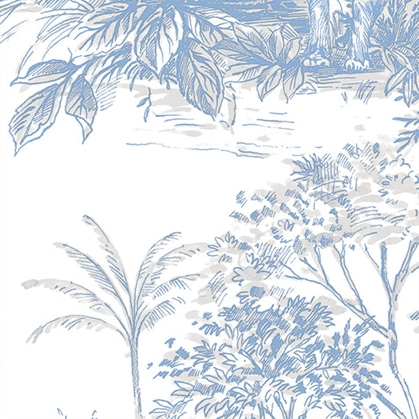 Luxury Blue Fabric Textured Wallpaper, Boho Non-Woven Wall Covering, 41.7"W x 614"H, Washable Removable for Living Room Bedro