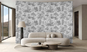 Luxury Blue Fabric Textured Wallpaper, Boho Non-Woven Wall Covering, 41.7"W x 614"H, Washable Removable for Living Room Bedro