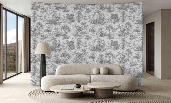 Luxury Blue Fabric Textured Wallpaper, Boho Non-Woven Wall Covering, 41.7"W x 614"H, Washable Removable for Living Room Bedro