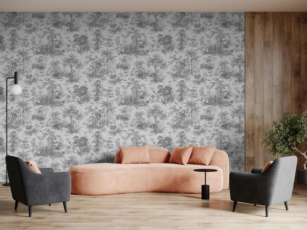 Luxury Blue Fabric Textured Wallpaper, Boho Non-Woven Wall Covering, 41.7"W x 614"H, Washable Removable for Living Room Bedro