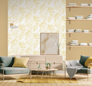 Luxury Blue Fabric Floral Textured Wallpaper, Boho Non-Woven Wall Covering, 41.7"W x 614"H, Washable Removable for Living Roo