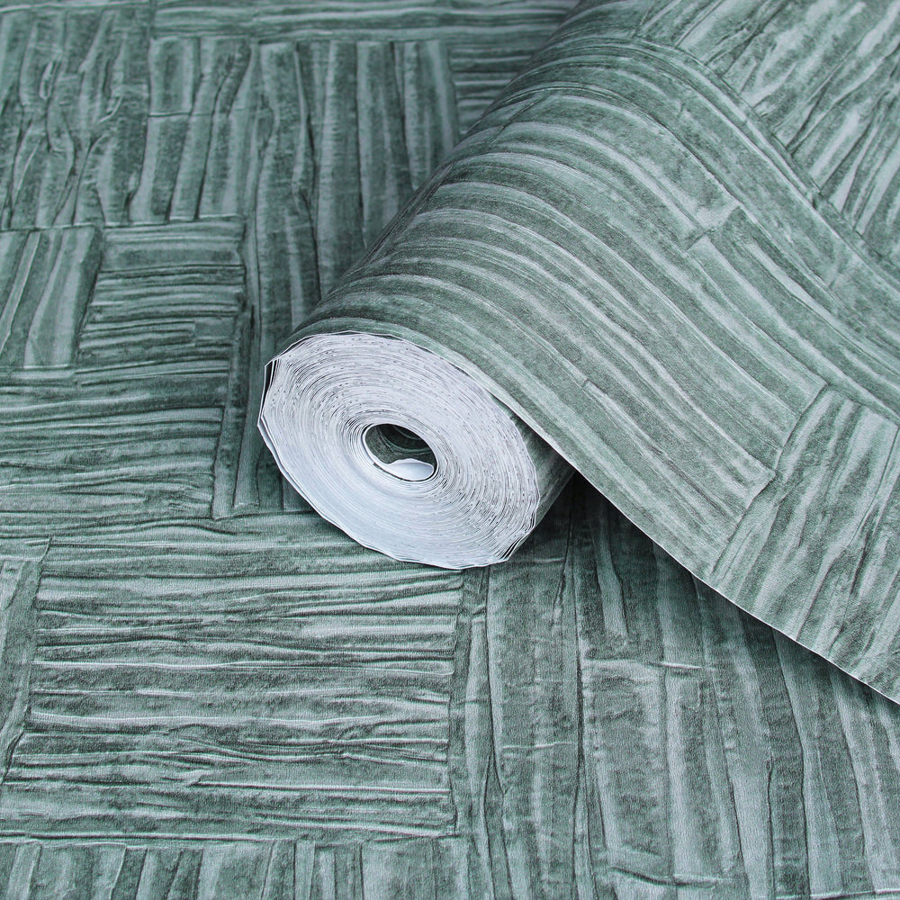 Luxury Blue Fabric Wallpaper, Farmhouse Non-Woven Wall Covering, 41.7"W x 614"H, Washable Removable for Living Room Bedroom A