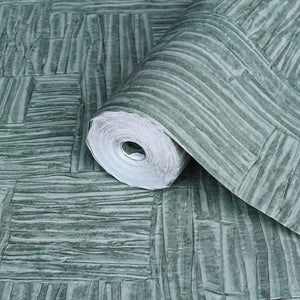 Luxury Blue Fabric Wallpaper, Farmhouse Non-Woven Wall Covering, 41.7"W x 614"H, Washable Removable for Living Room Bedroom A