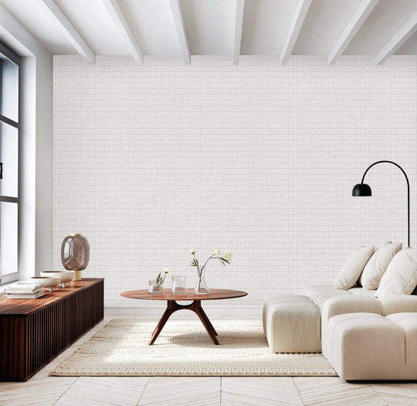 Luxury Brown Fabric Wallpaper, Boho Non-Woven Wall Covering, 41.7"W x 614"H, Washable Removable for Living Room Bedroom Accen